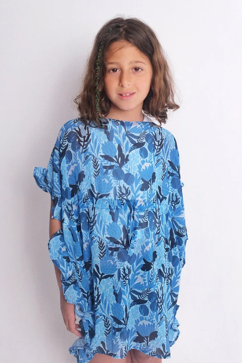 floral ruffled coverup - playmore