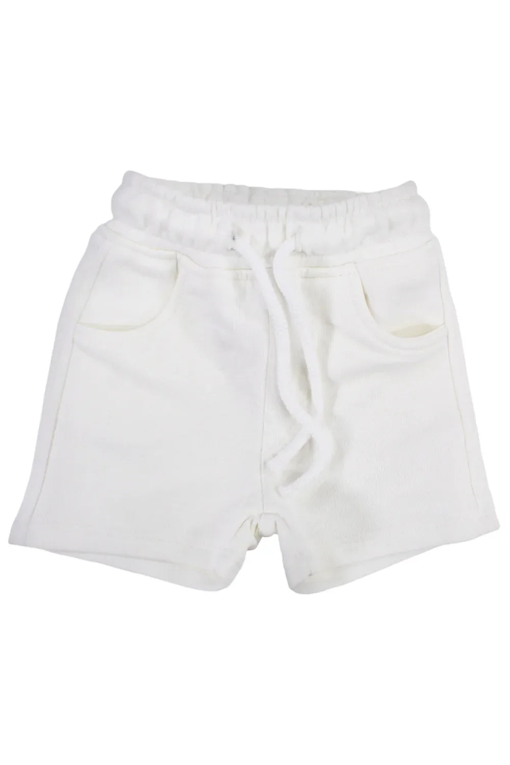 unisex baby cotton shorts – offwhite - playmore