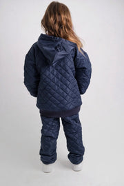 unisex navy quilted sweatpants - playmore