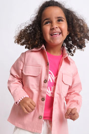 pink long-sleeved overshirt - playmore