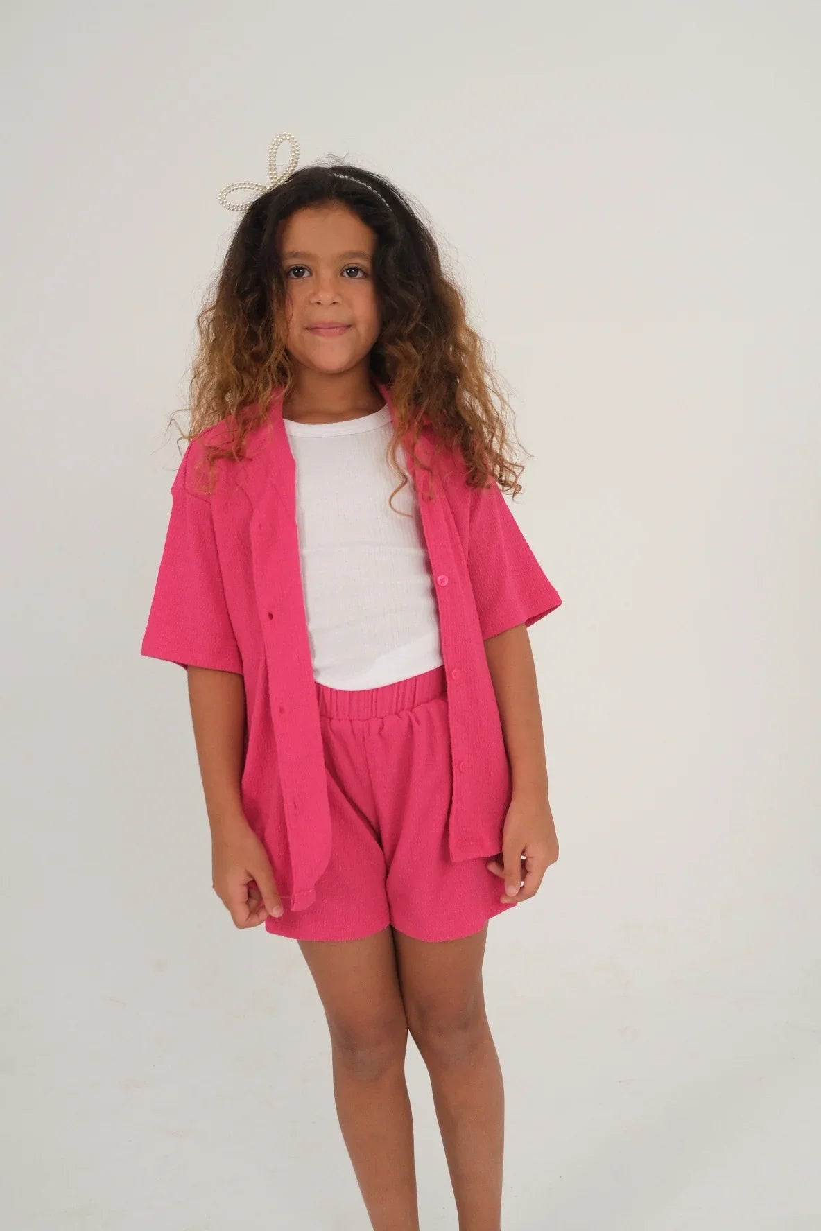 crinkled fuchsia outfit set - playmore