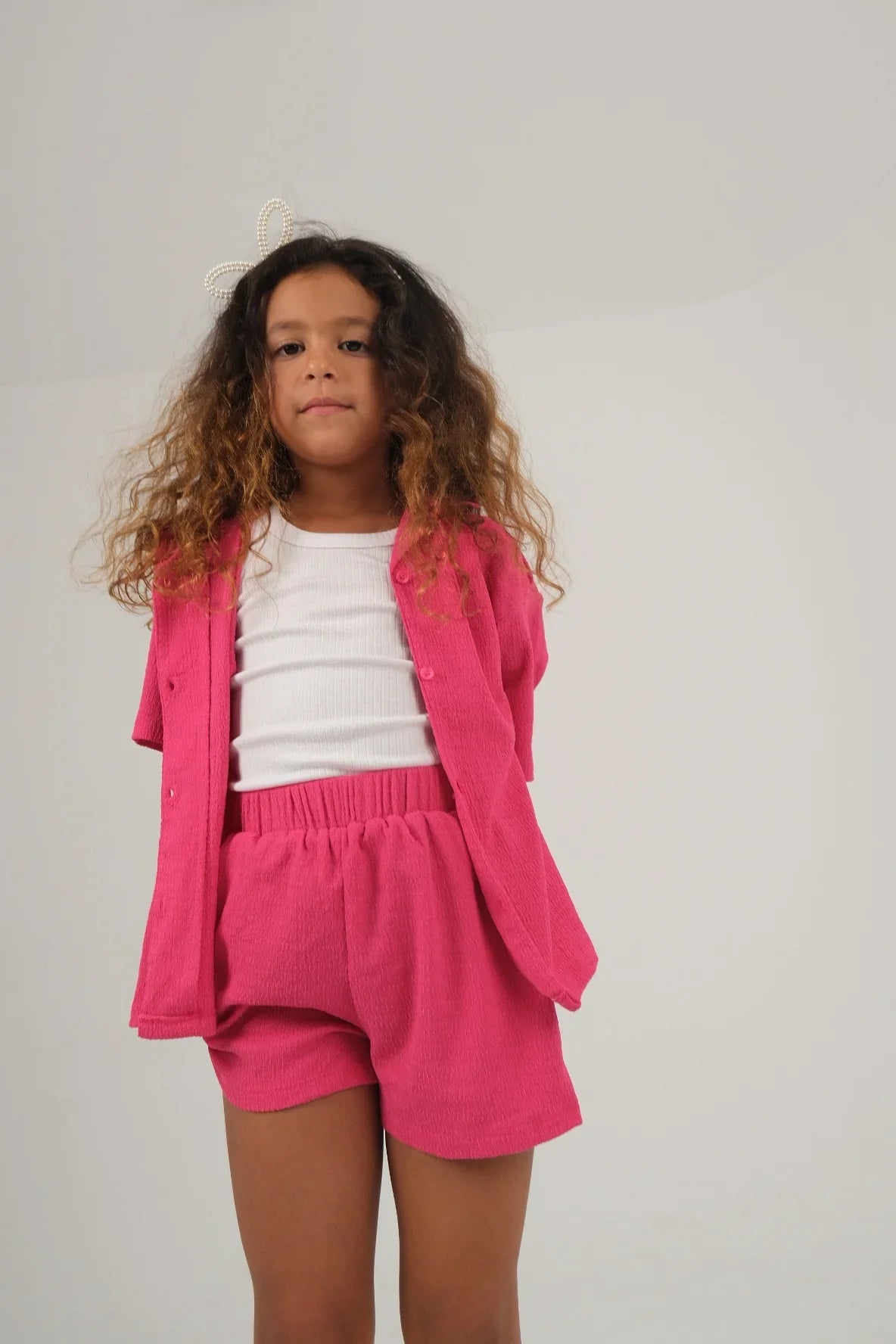 crinkled fuchsia outfit set - playmore