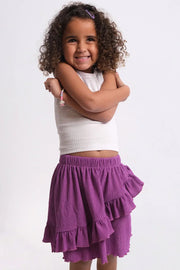 purple ruffled skirt - playmore