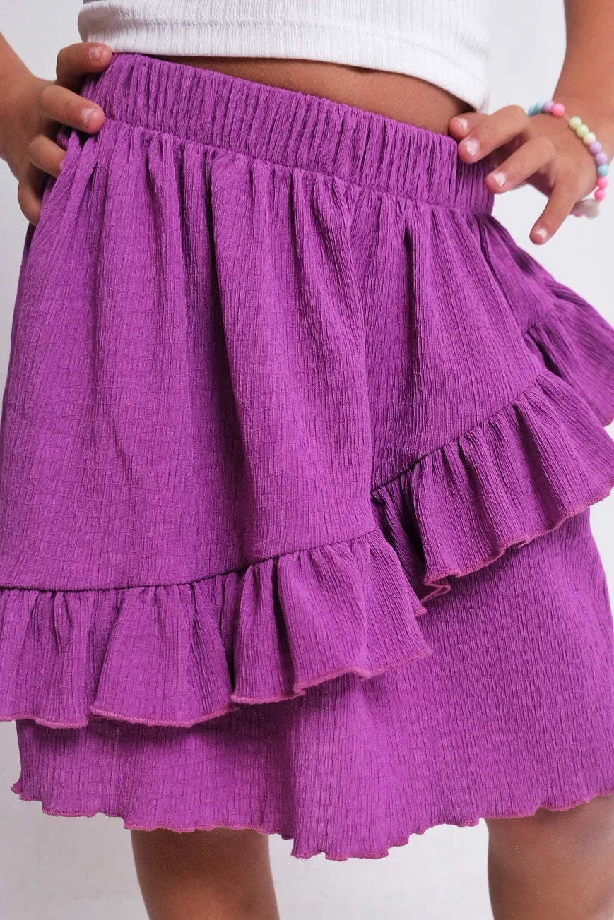 purple ruffled skirt - playmore