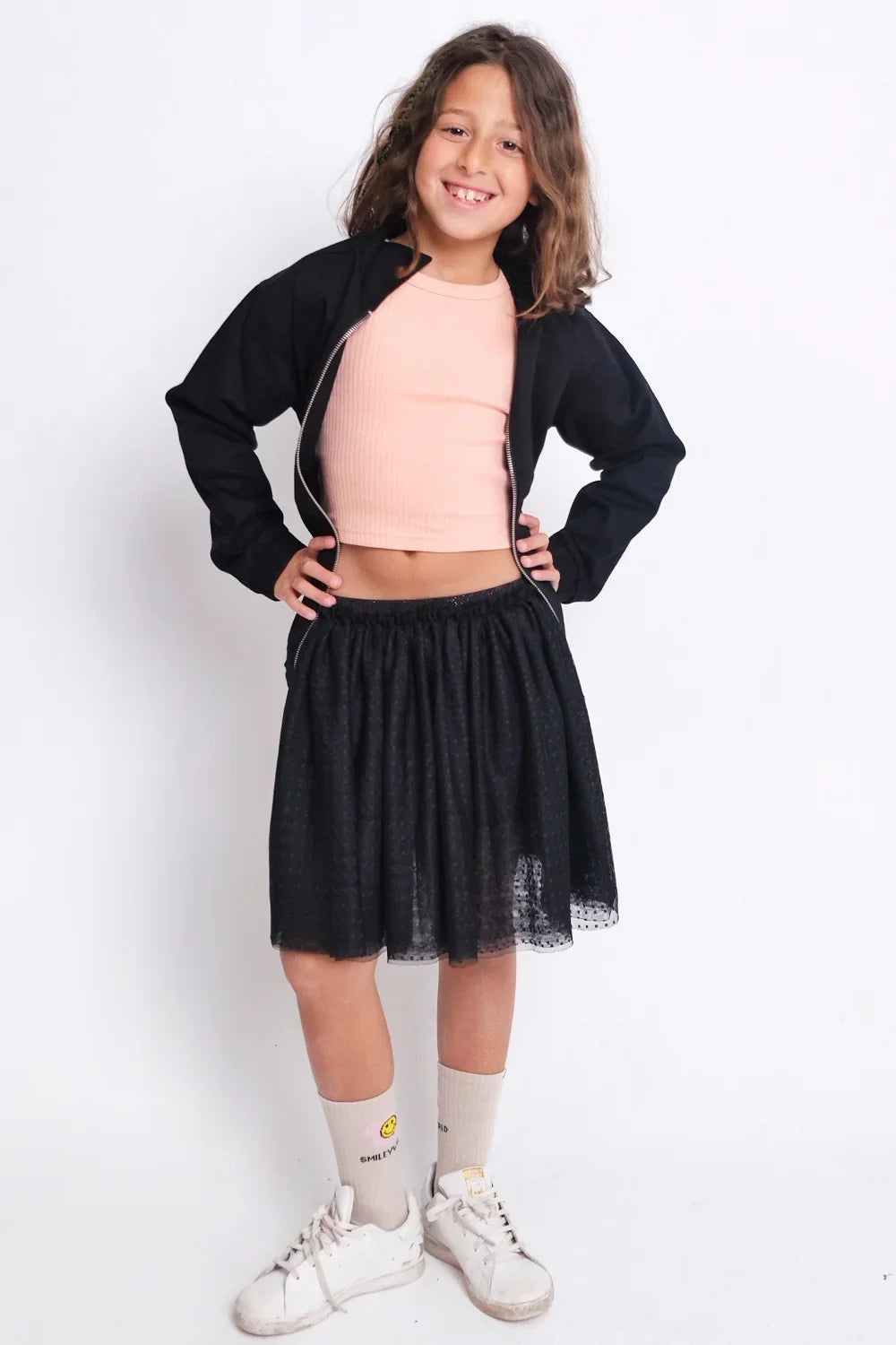 salmon cropped ribbed tank top - playmore