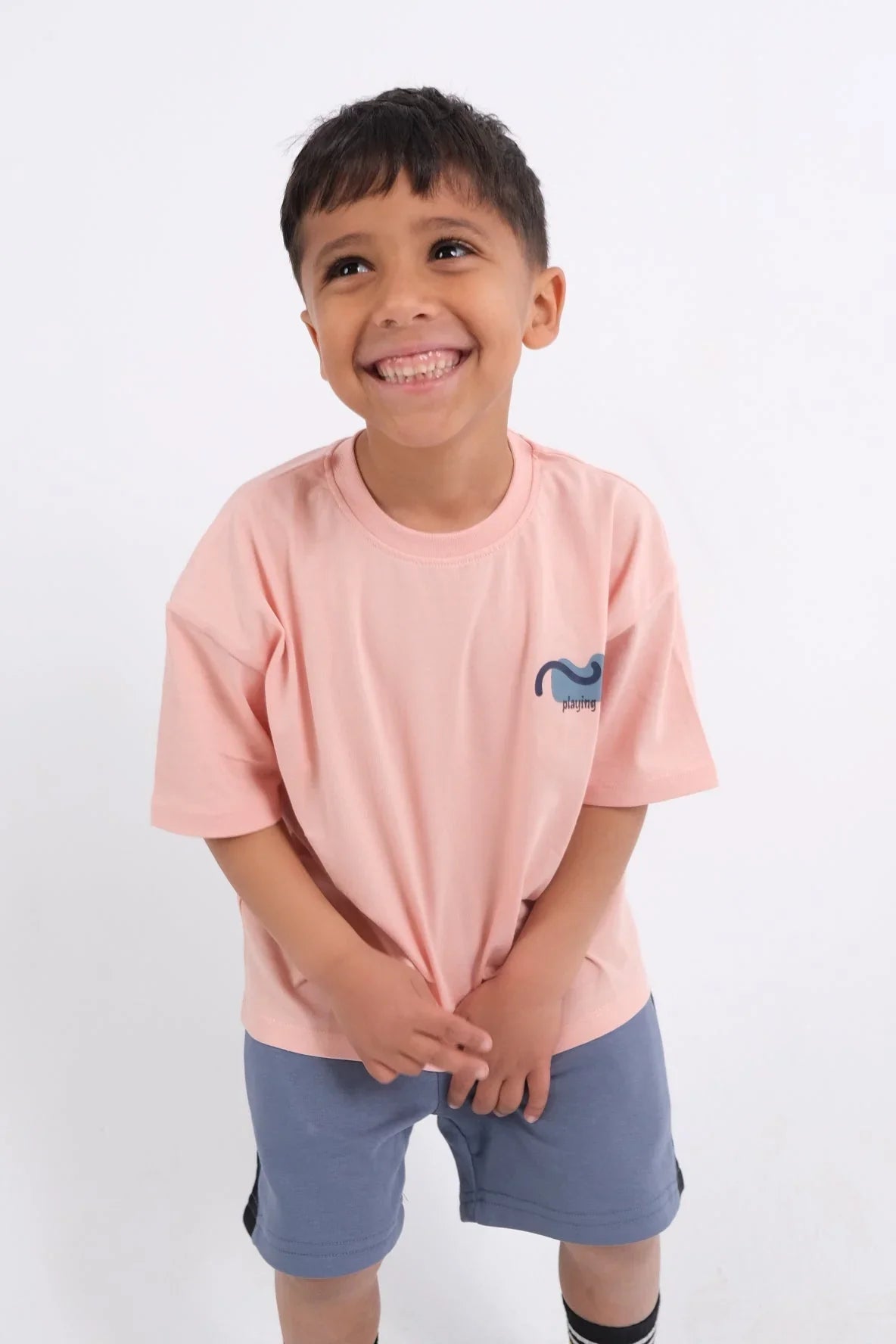 indigo side zipper shorts - playmore