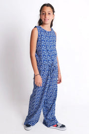 printed tie hem sleeveless blouse - playmore
