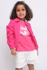 fuchsia lightweight bomber jacket - playmore