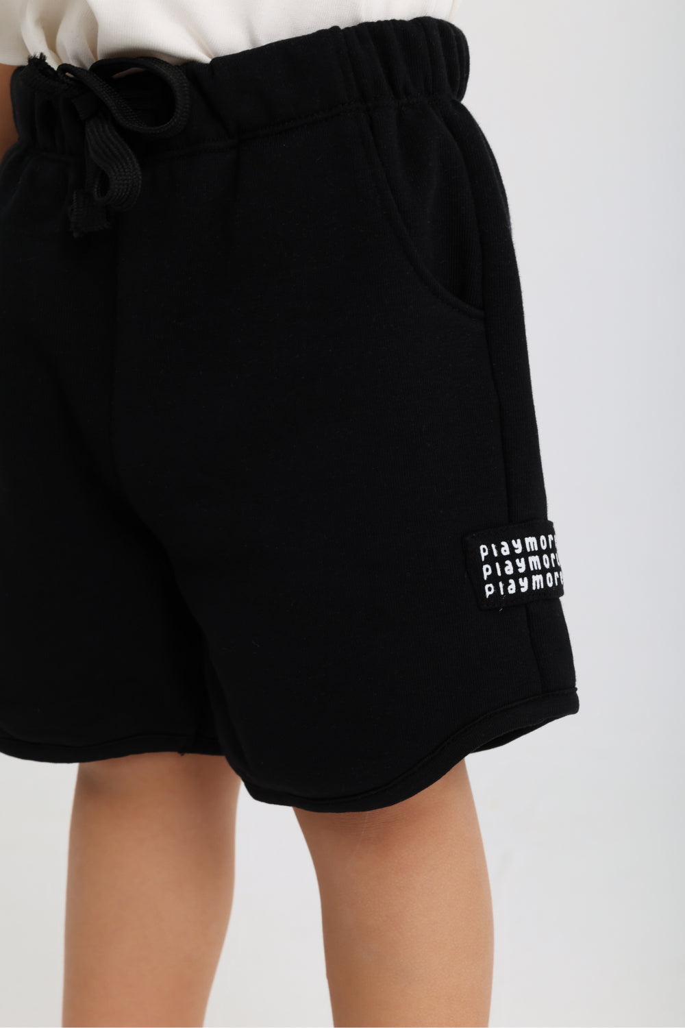 unisex baby cotton short – black