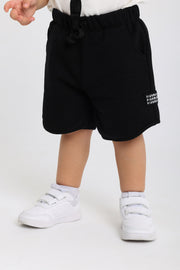 unisex baby cotton short – black