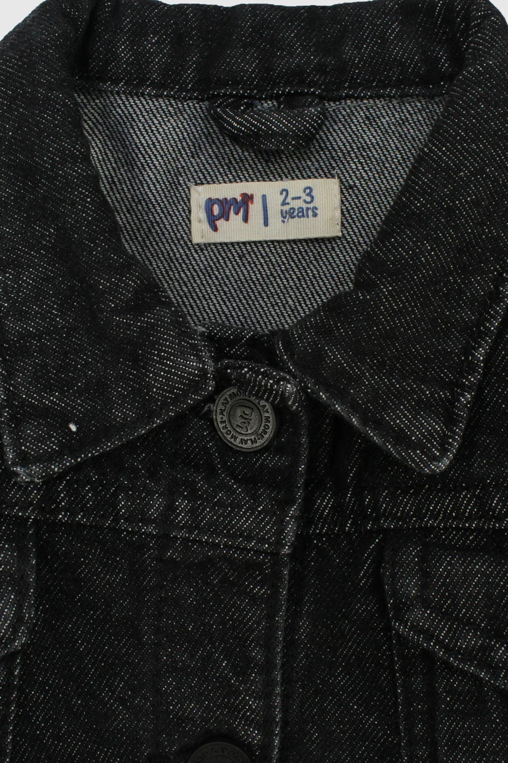 unisex black long-sleeved jean jacket - playmore